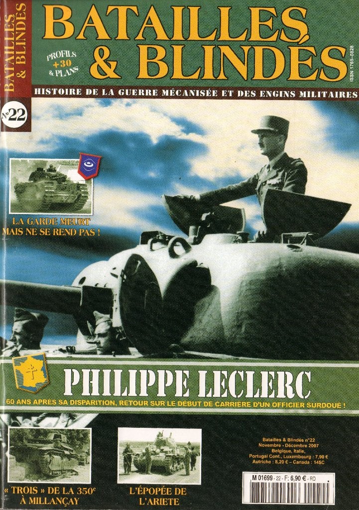 Batailles & blindes No 22, Ophalen of Verzenden, Voor 1940, Zo goed als nieuw, Landmacht