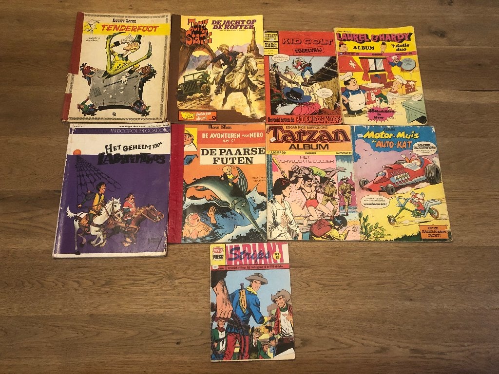 B076 Stripboeken jaren 70 80 Motor-Muis Tarzan Nero Laurel, Meerdere stripboeken, Ophalen of Verzenden, Gelezen