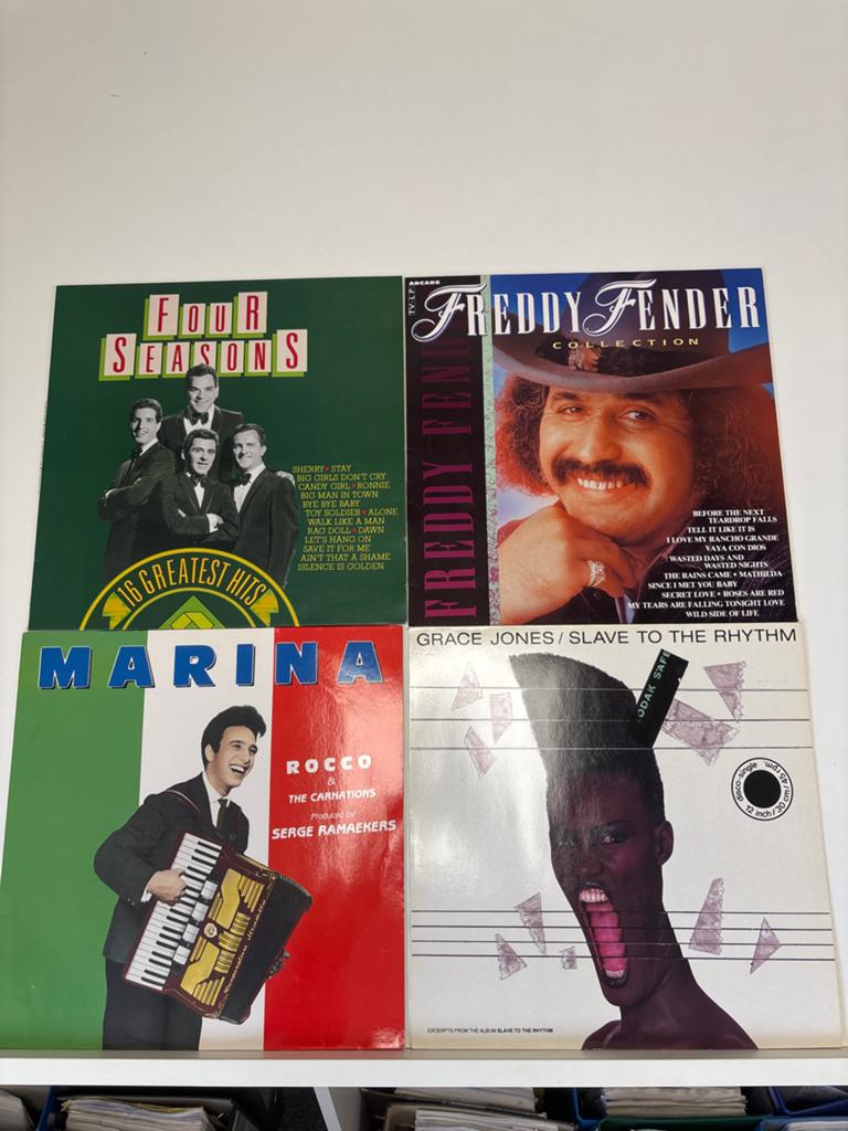 4 LP's: The Four Seasons, Freddy Fender, Marina, Grace Jones, Cd's en Dvd's, Vinyl | Pop, Ophalen of Verzenden, 1970 - 1979, Gebruikt