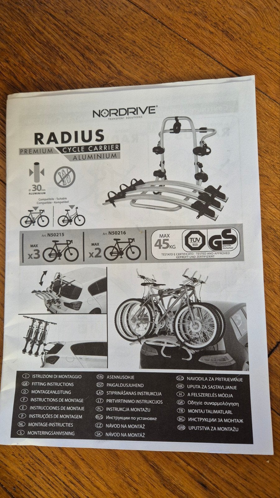 fietsdrager 1 keer gebruikt, Zo goed als nieuw, 2 fietsen, Elektrische fiets, Achterklepdrager