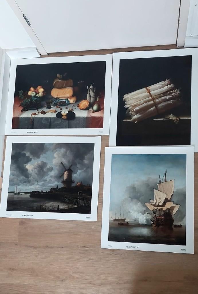 4 canvas poster schilderij Rijksmuseum, Eu, 50 tot 75 cm, Eu, Nieuw