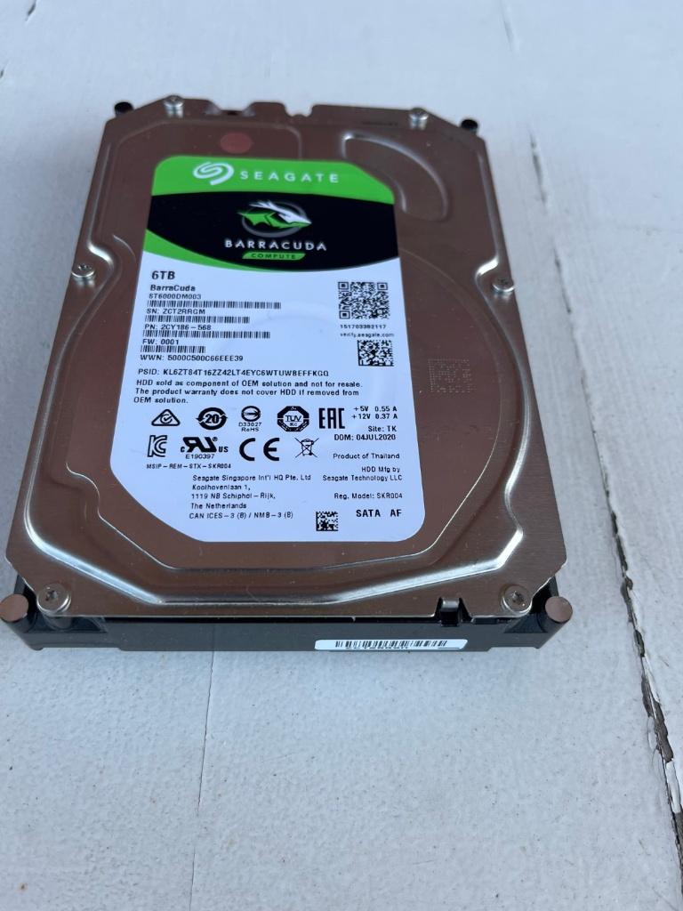 Seagate Barracuda Compute 6TB harddisk, Ophalen, Intern, Gebruikt, Seagate
