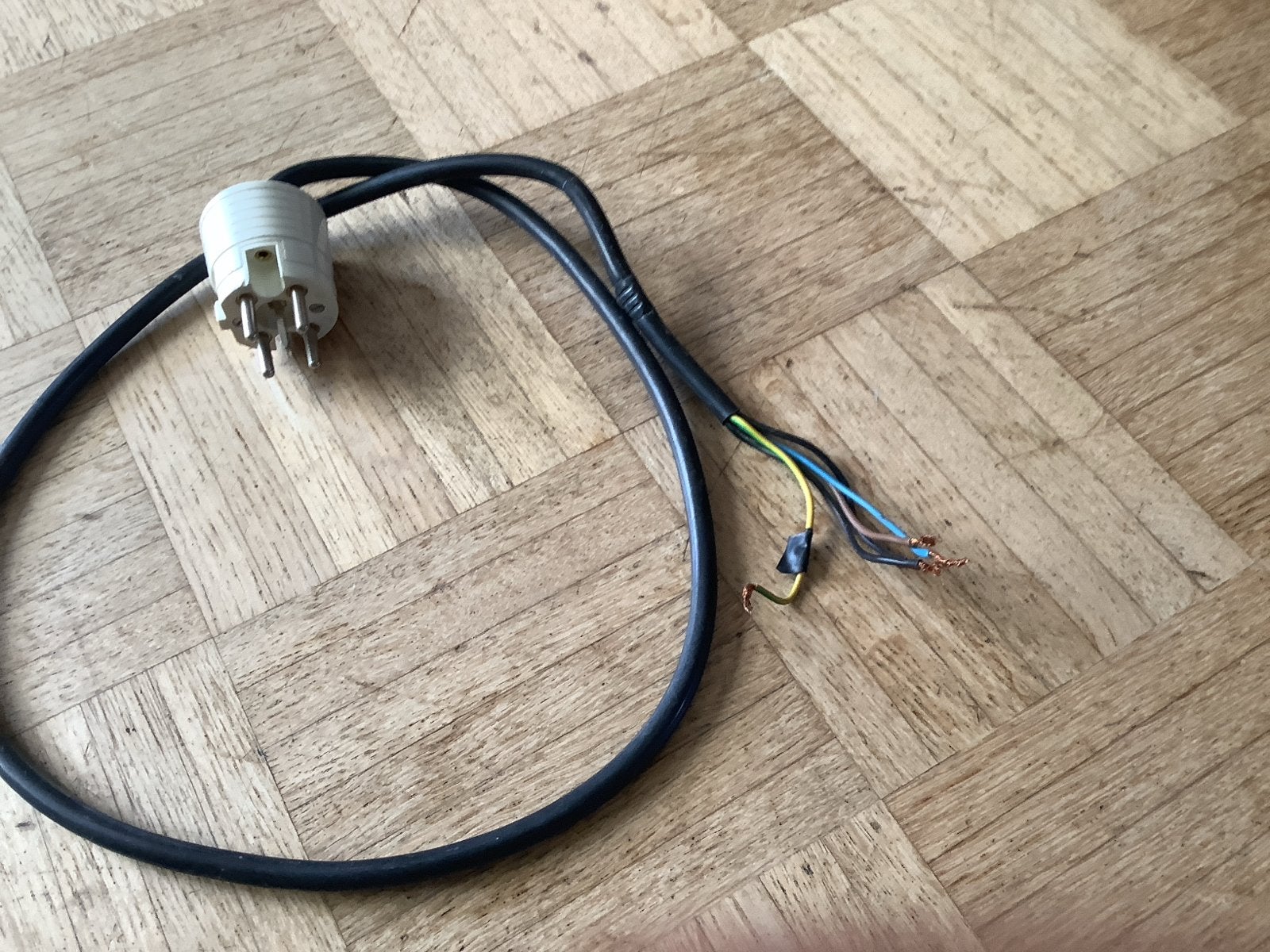 Stroomkabel met 5-polige Periflex stekker, Ophalen of Verzenden, Gebruikt, Overige merken, Kabel of Snoer