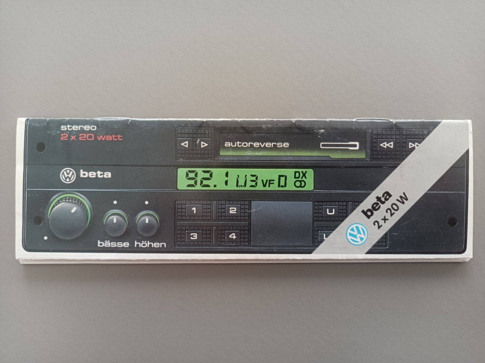 handleiding autoradio VW Beta 1990, Ophalen of Verzenden, Gebruikt