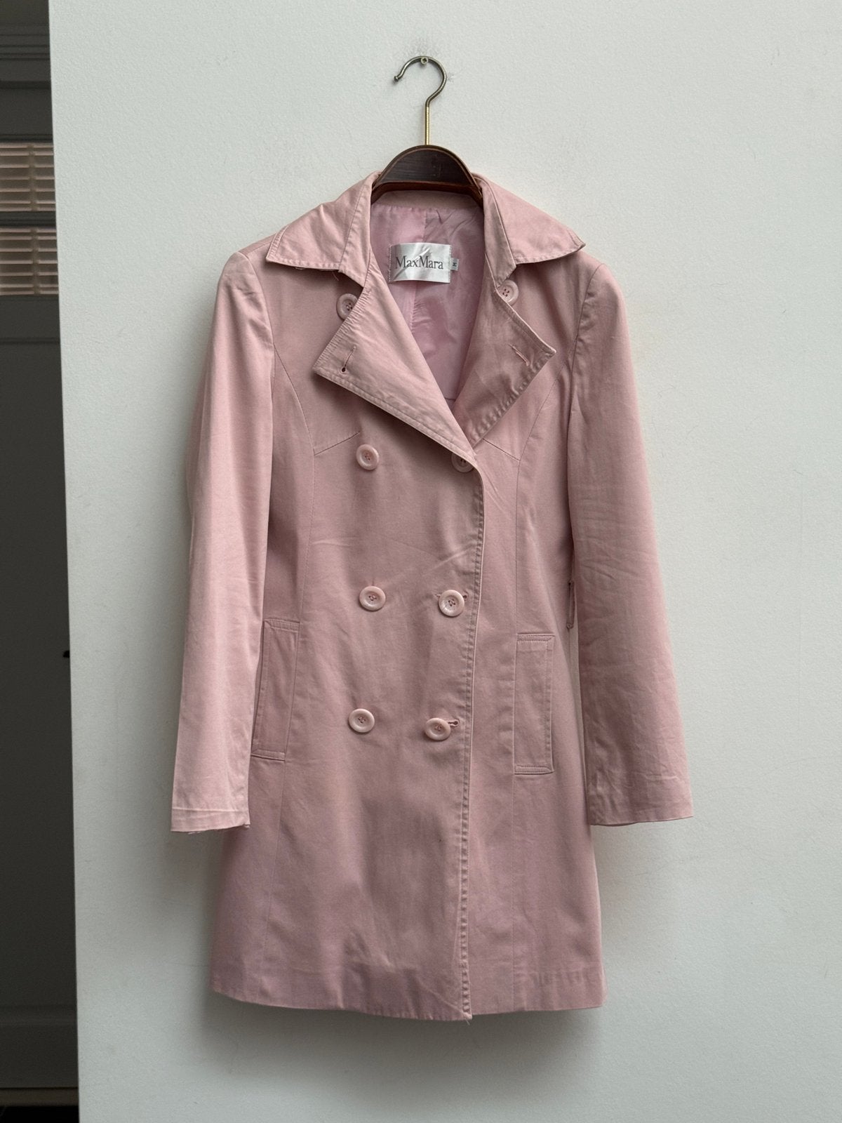 MaxMara trenchcoat in zachte roze katoen, Ophalen of Verzenden, Zo goed als nieuw, Maat 38/40 (M), Roze