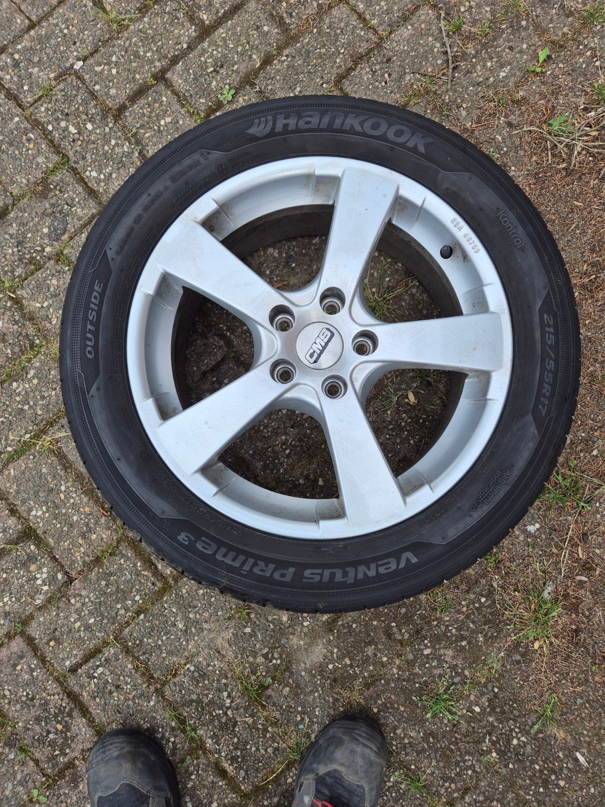 CMS Velg met Hankook Ventus Prime 3 band 215/55R17, Ophalen, Gebruikt