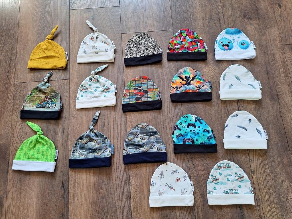 Baby mutsjes en knoopmutsjes - maat 56/62 (handgemaakt), Jongetje of Meisje, Maat 56, Handgemaakt, Nieuw