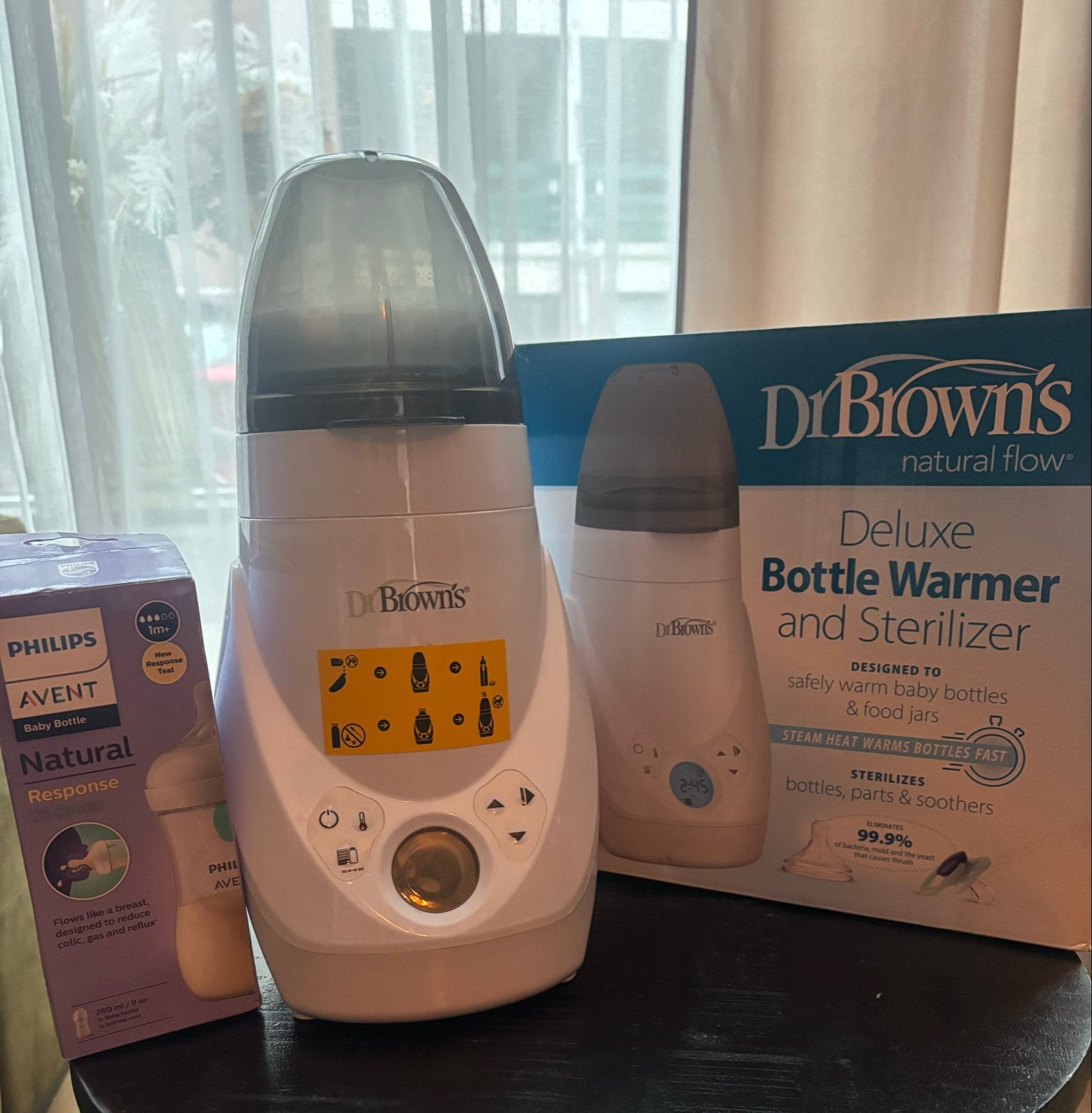 Dr. Brown's Deluxe Flessenwarmer en Sterilisator, Ophalen, Flessen- of potjesverwarmer, Stoomfunctie, Dr. Brown's