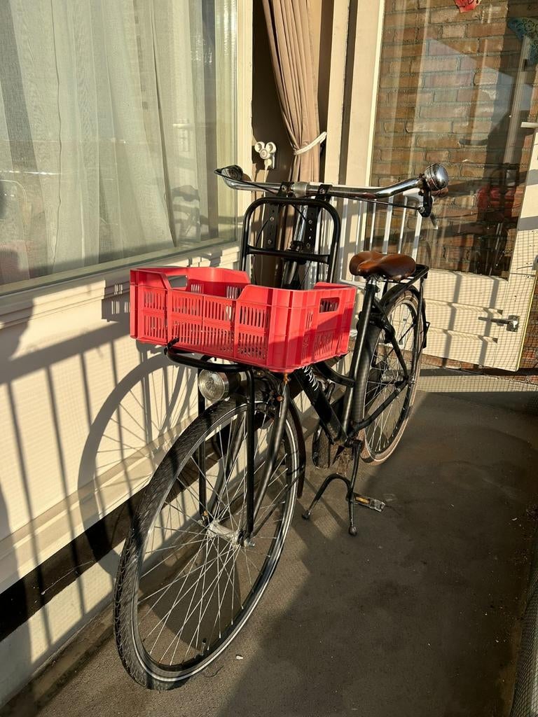 Avant Opoe Fiets 28 inch Zwart met Roze Voormand 3 Versn., Fietsen en Brommers, Fietsen | Dames | Omafietsen, Ophalen of Verzenden