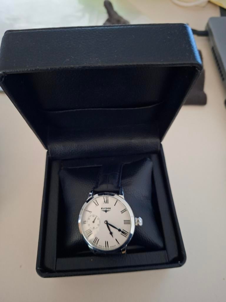 ELYSEE herenhorloge met leren bandje, Ophalen of Verzenden, Zo goed als nieuw, Leer, Overige merken