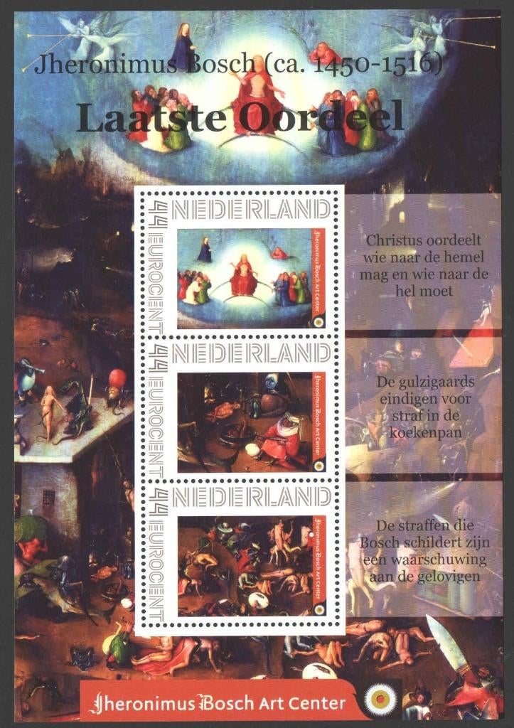 Postzegels Jheronimus Bosch: Laatste Oordeel, Ophalen of Verzenden, Na 1940, Postfris