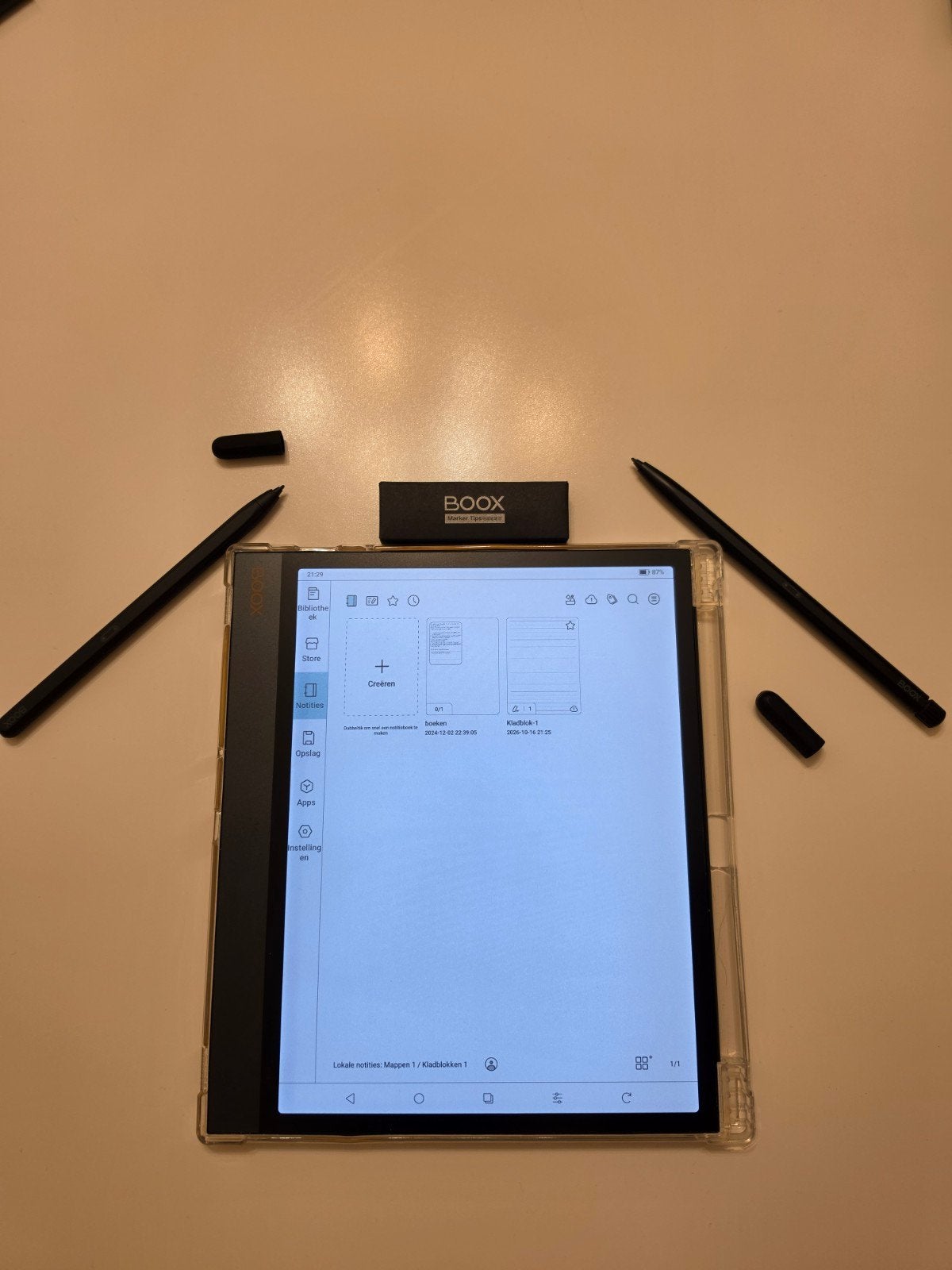 Boox Note Air 3c Plus E-reader met accessoires, Computers en Software, Boox, Touchscreen, Ophalen of Verzenden, Zo goed als nieuw