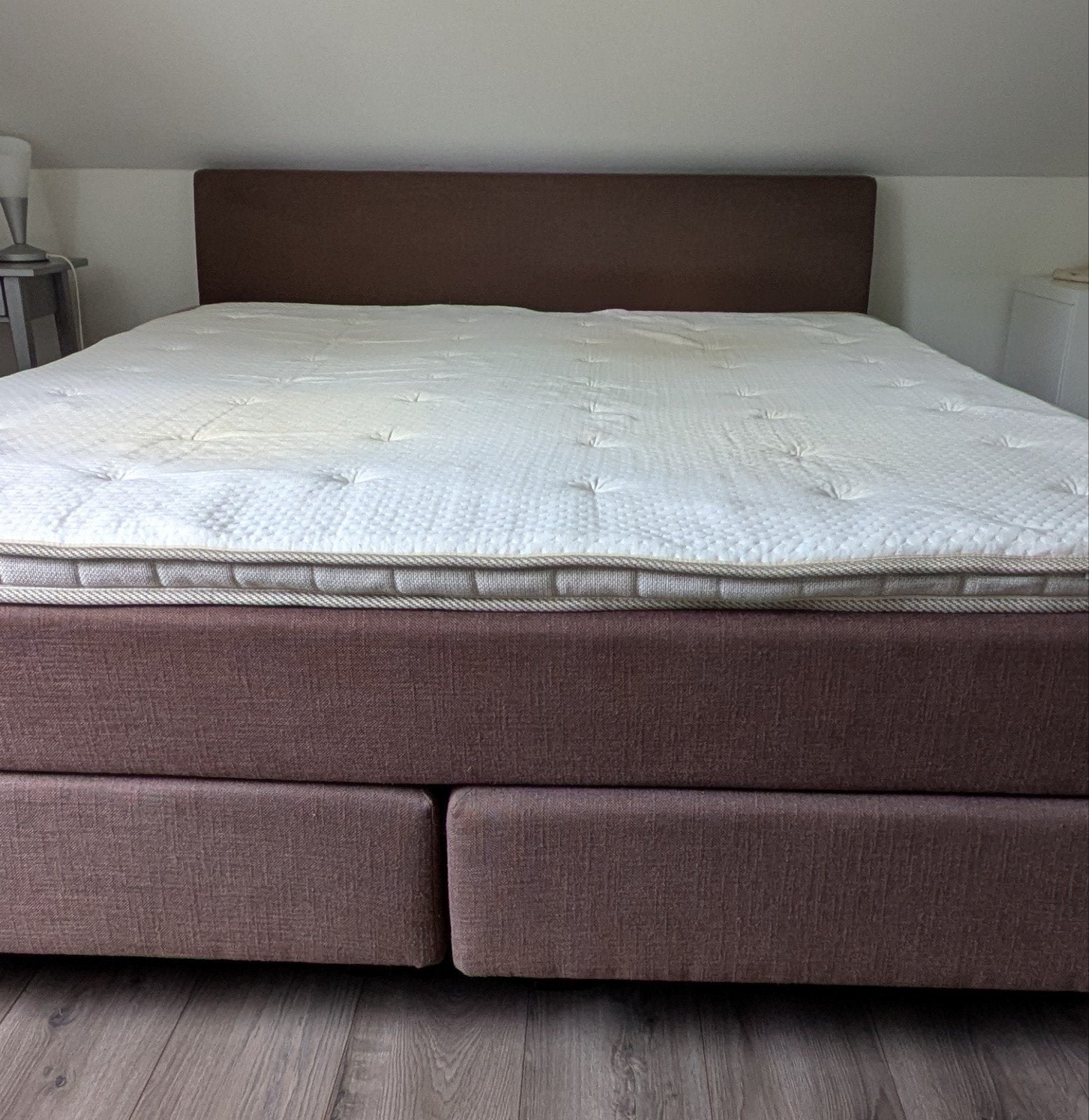 Eastborn Boxspring Paradise 160x200, Gebruikt, Bruin, Tweepersoons, Ophalen of Verzenden