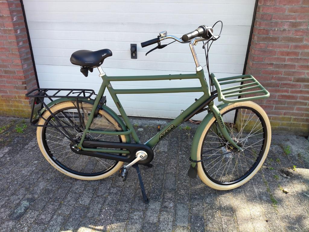 Azor Transportfiets - 8 versnellingen - Nieuwstaat, Overige merken, Versnellingen, Zo goed als nieuw, Trommelrem