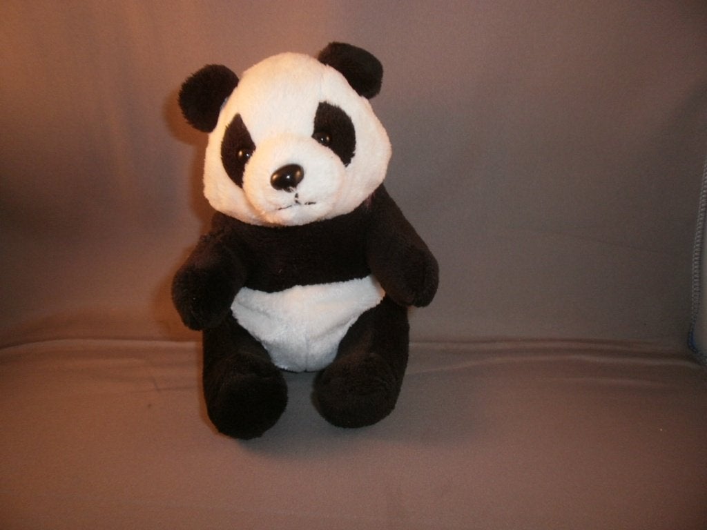 panda van der Meulen Sneek 15 cm zwart/wit velours nr c13, Kinderen en Baby's, Speelgoed | Knuffels en Pluche, Overige merken