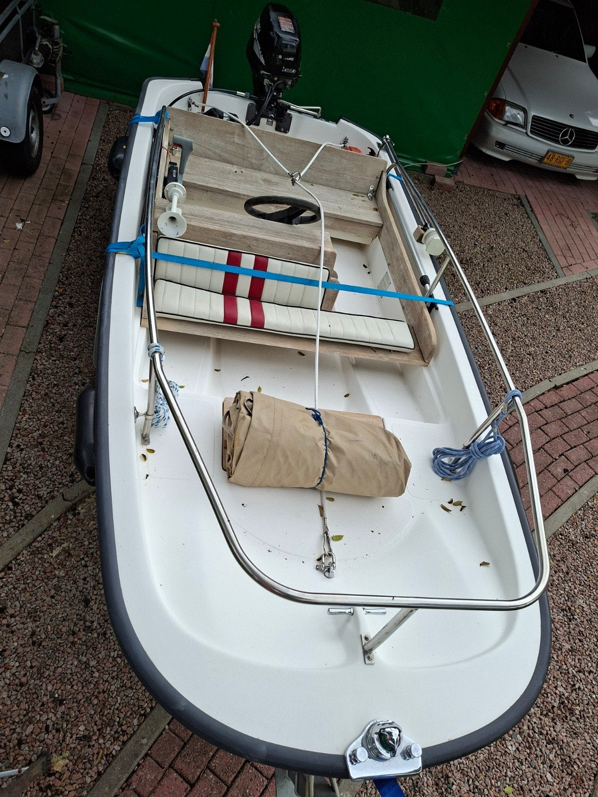 Boston whaler sport  11 ft. & Suzuki 19 pk &  Marlin trailer, Gebruikt, 4 m, Buitenboordmotor, Tot 1.00 meter