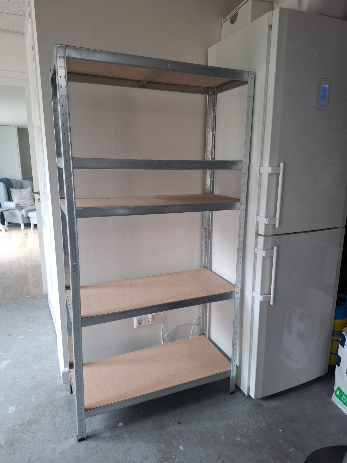 Stevige metalen stellingkast 90x176x40 cm, Ophalen of Verzenden, Gebruikt