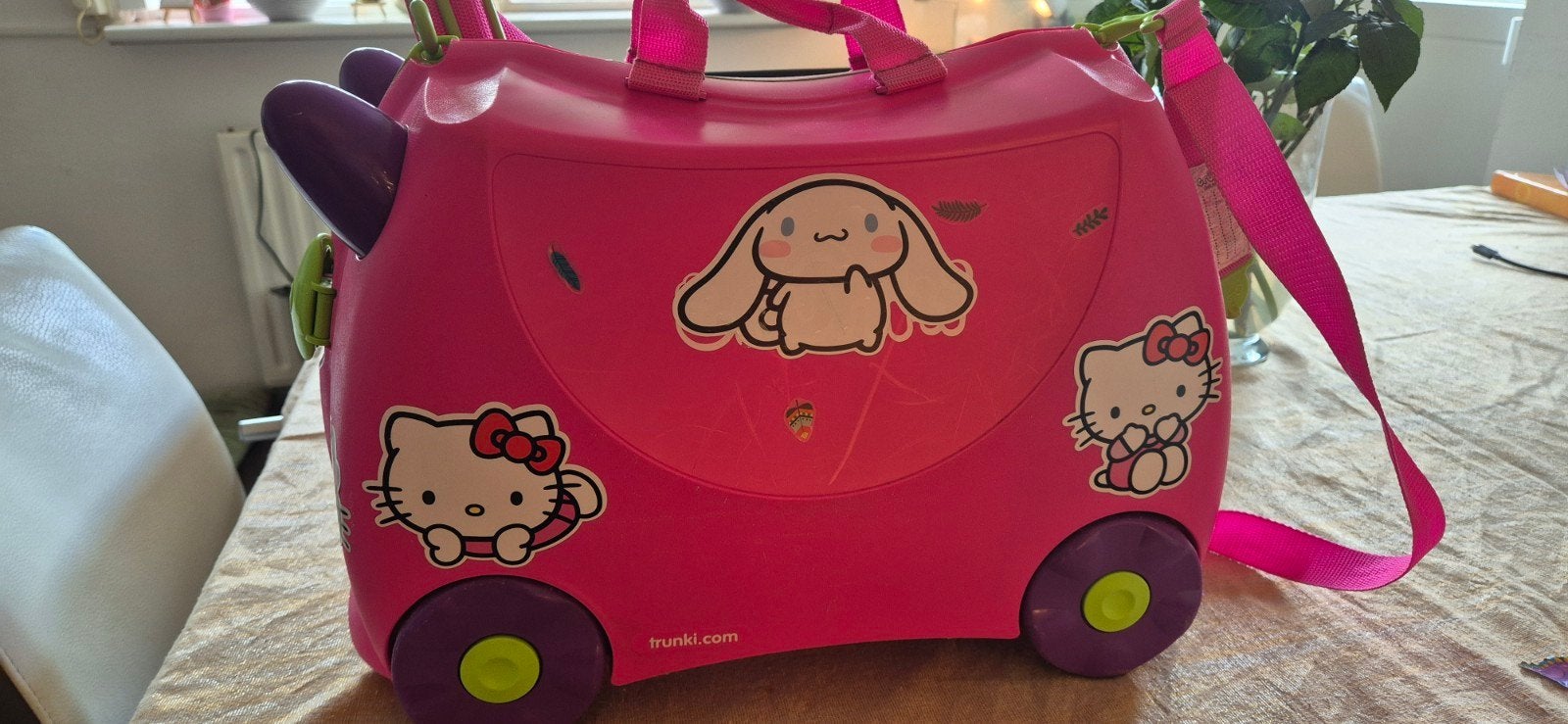 Roze Hello Kitty Trunki Koffer - Kinderkoffer, Ophalen of Verzenden, Gebruikt