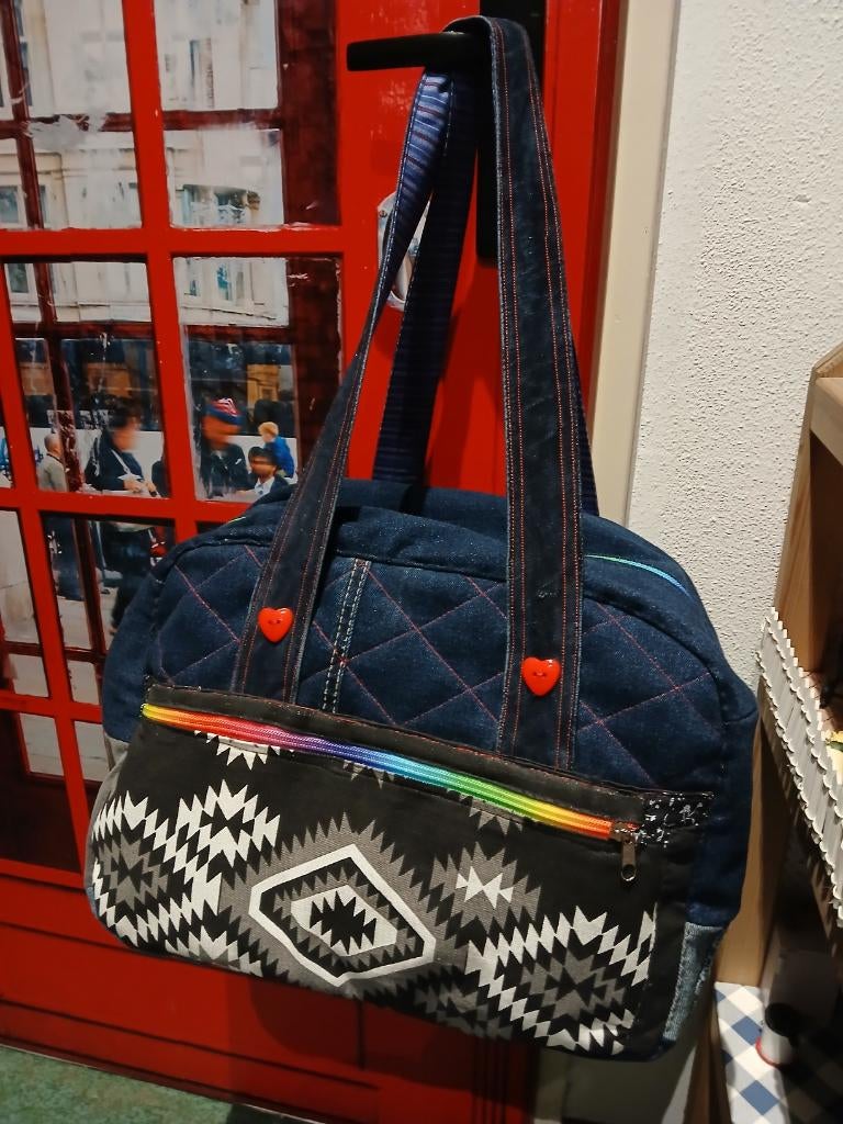 8) Denim tas van jeans/ Spijkerbroek / multifuncioneel, Ophalen of Verzenden, Nieuw, Blauw, Overige typen