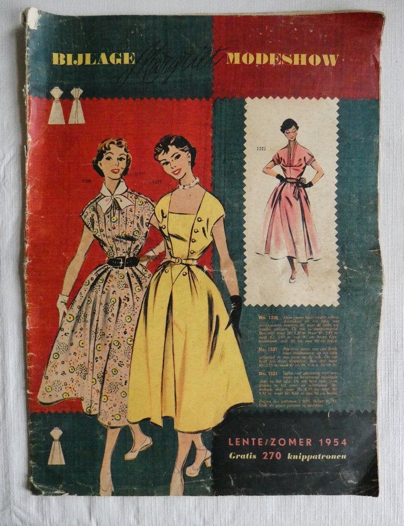 Mode bijlage, Margriet Lente/zomer 1954, Ophalen, Gelezen, Mode algemeen