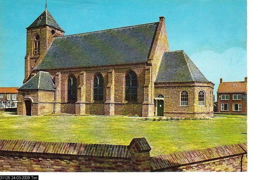 Ansichtkaart	Zoutelande	NH kerk, Verzenden, 1960 tot 1980, Gelopen, Zeeland