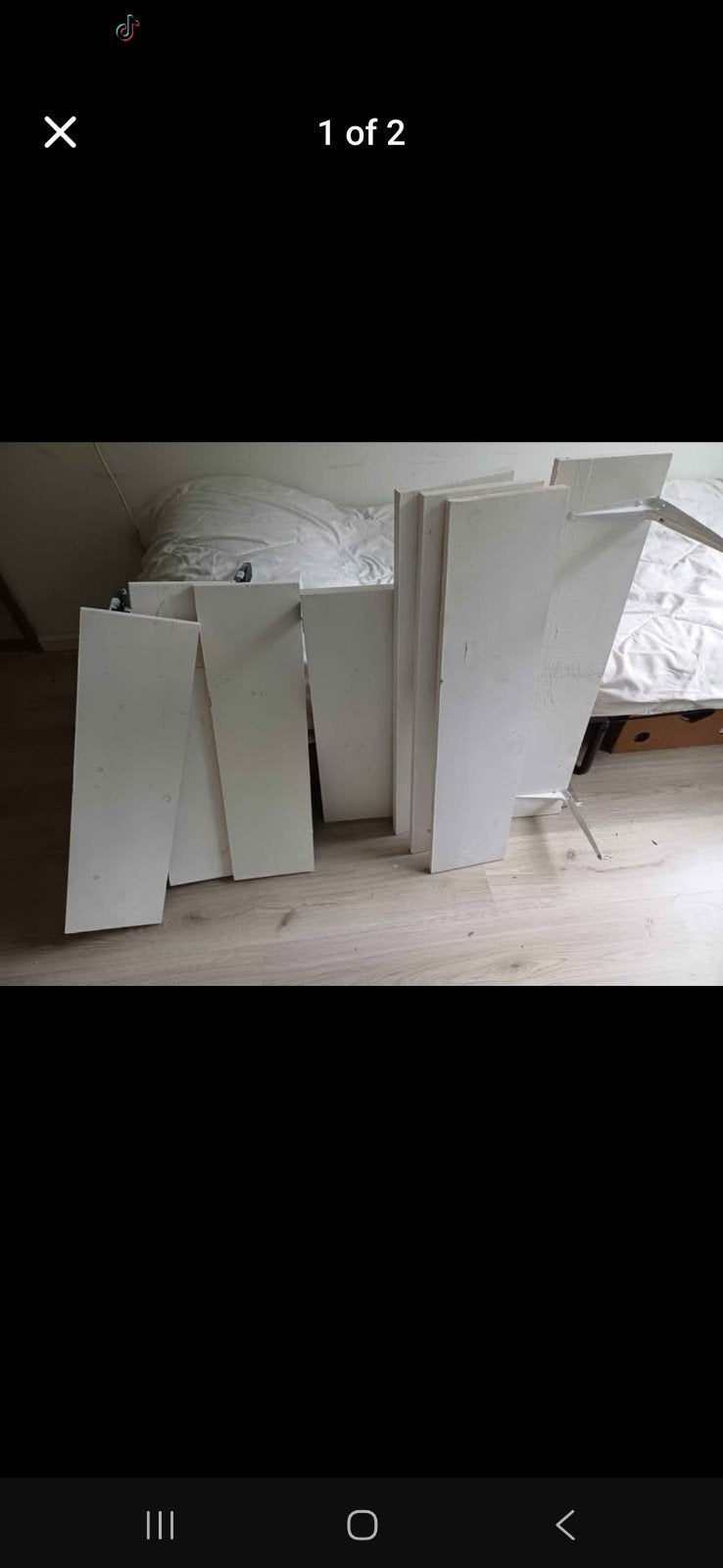 Witte planken / wandplanken – verschillende maten, Ophalen, Gebruikt