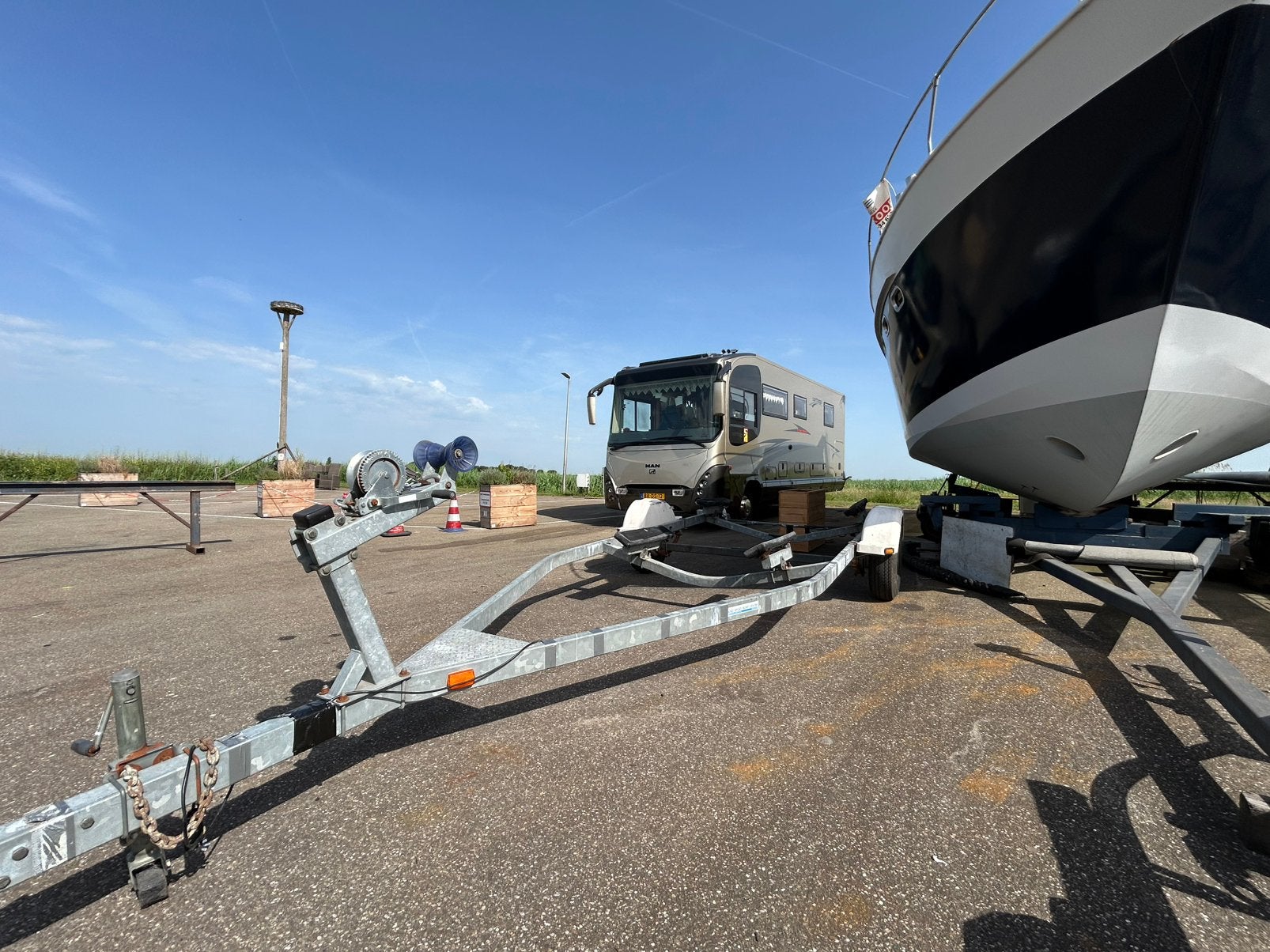 Boottrailer / Stallingstrailer / Amerikaanse trailer, Watersport en Boten, Ophalen, Gebruikt, Overige typen, Minder dan 6 meter