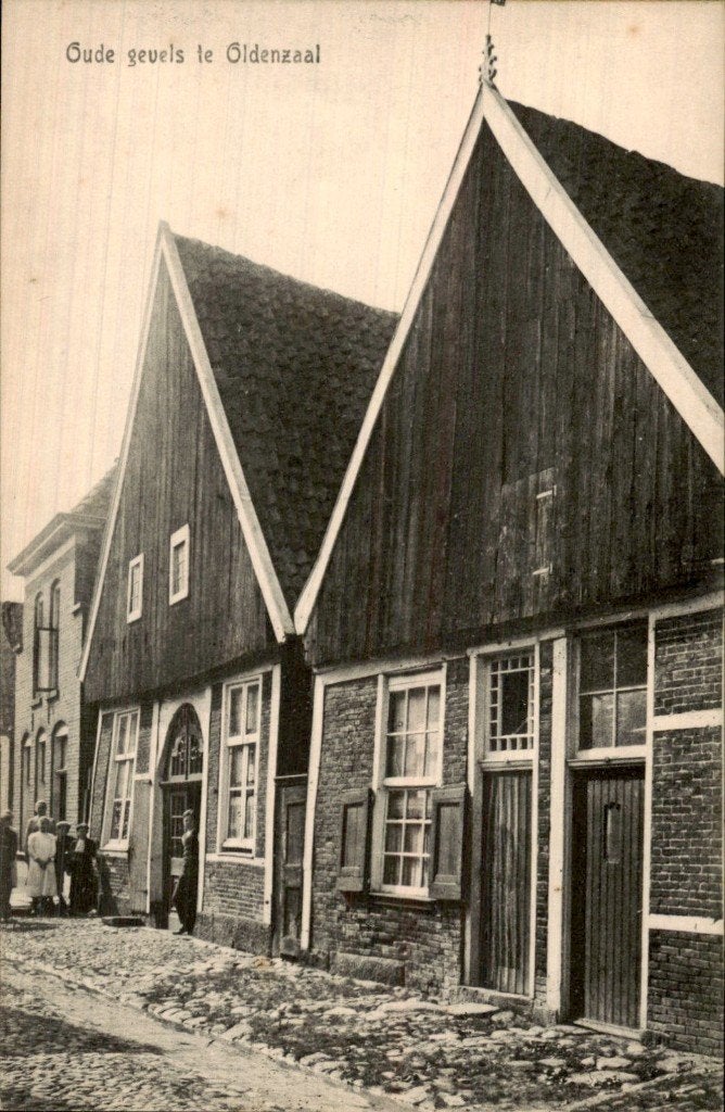 Oldenzaal - Oude gevels - gevelrij, Ophalen of Verzenden, Voor 1920, Ongelopen, Overijssel