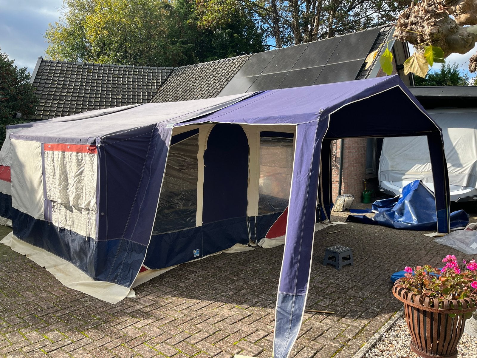 Luifel voor vouwwagen Arizona, aanritsbaar met frame, Caravans en Kamperen, Kampeeraccessoires, Ophalen, Gebruikt
