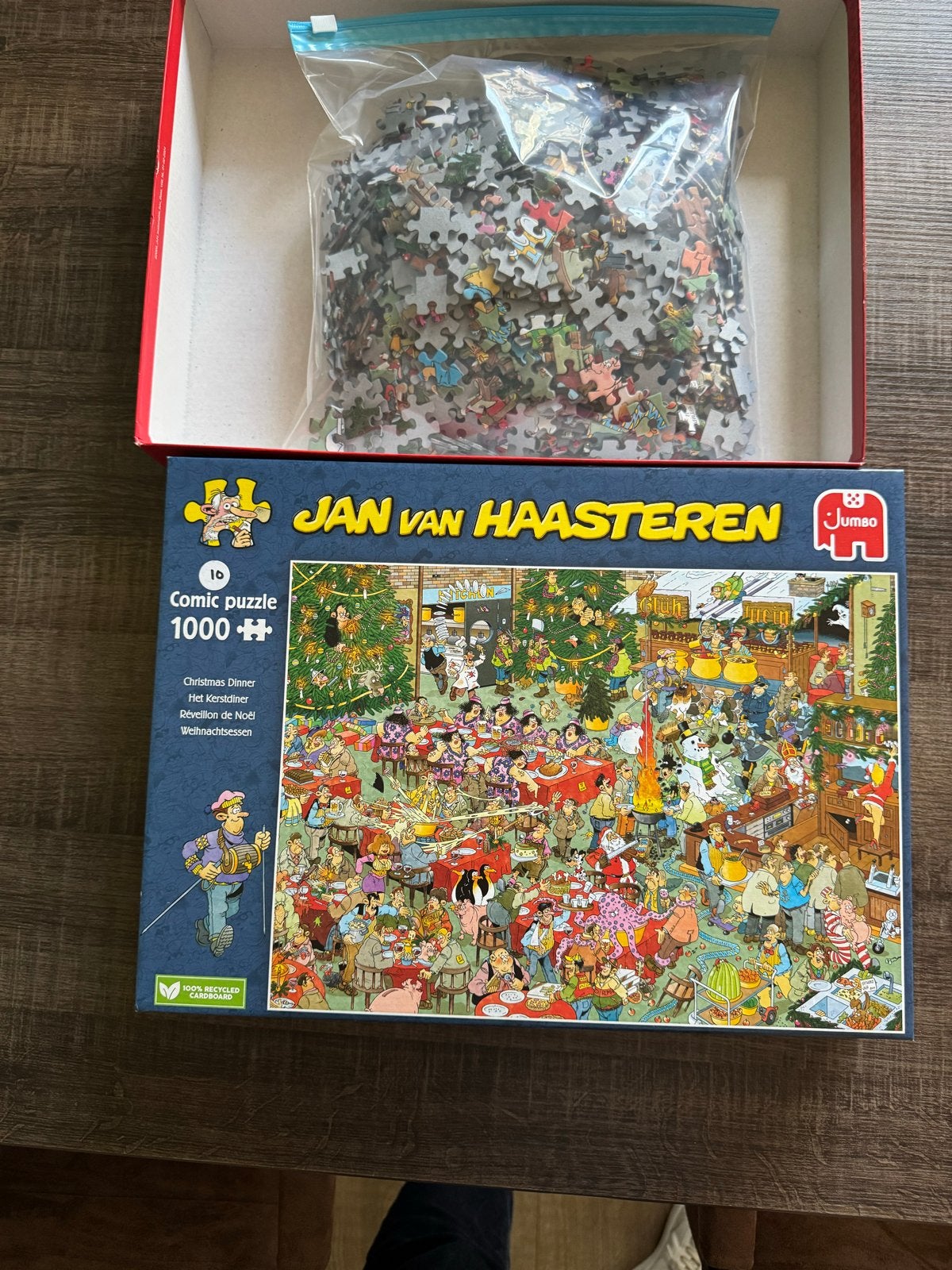 Jan van Haasteren Kerstdiner Legpuzzel 1000 stukjes, Hobby en Vrije tijd, Denksport en Puzzels, Ophalen of Verzenden, 500 t/m 1500 stukjes