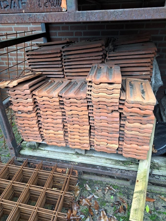 Mulde dakpannen, Ophalen, Gebruikt, Steen of Klei, 15 m² of meer