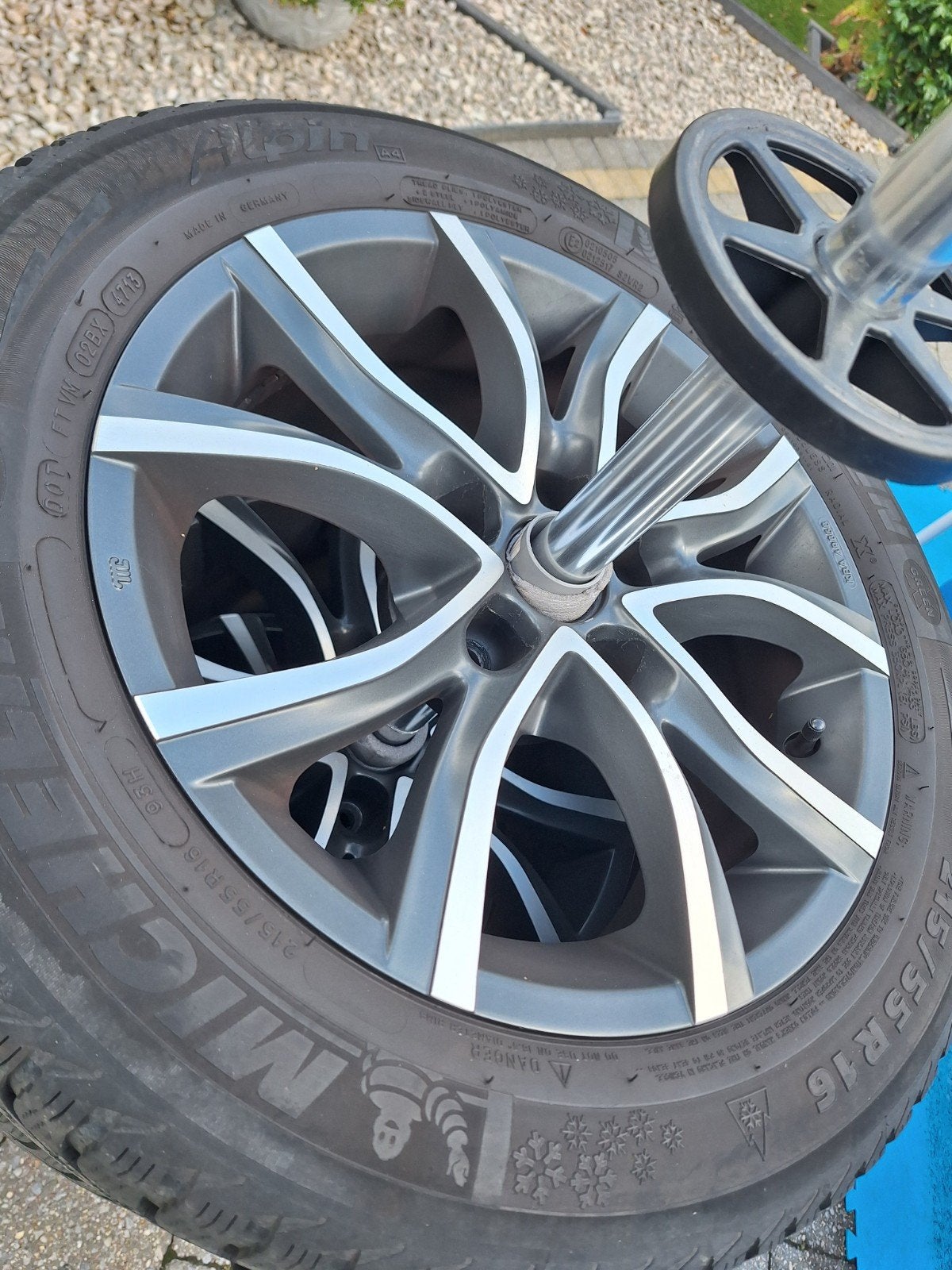 Michelin Alpin winterbanden set 215/55 R16 VW Passat, Ophalen, 16 inch, Banden en Velgen, Winterbanden