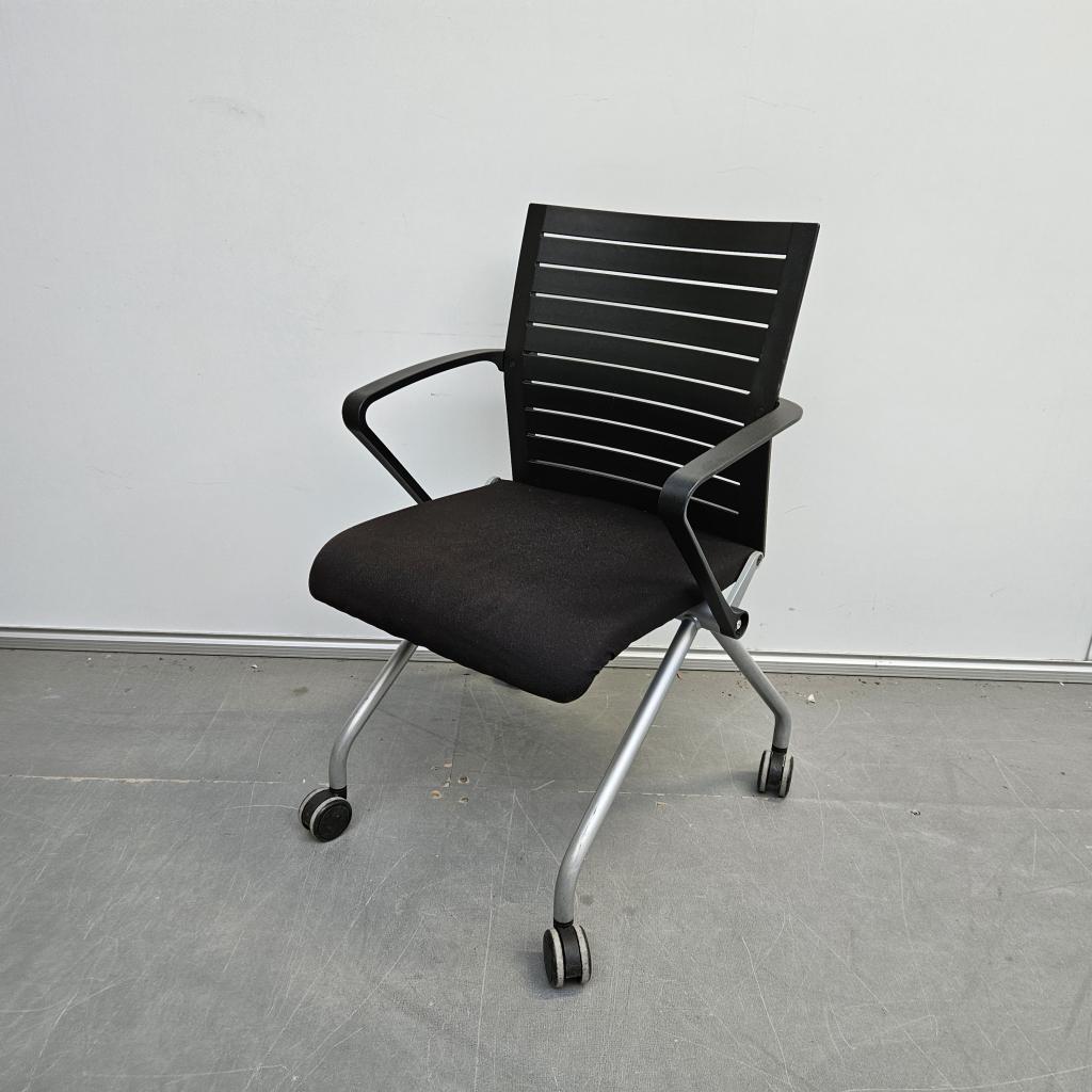 Steelcase kantoorstoel opklapbaar - zwarte stof, Niet ingevuld, Gebruikt, Niet ingevuld, Niet ingevuld