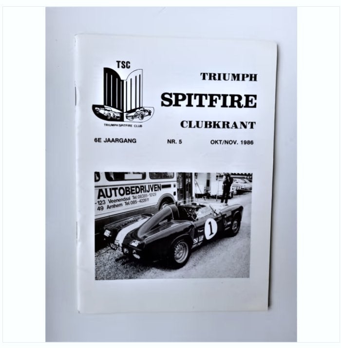 triumph spitfire clubblad nr.5 *1986*-TSC, Ophalen of Verzenden, Zo goed als nieuw, Overige merken, TSC
