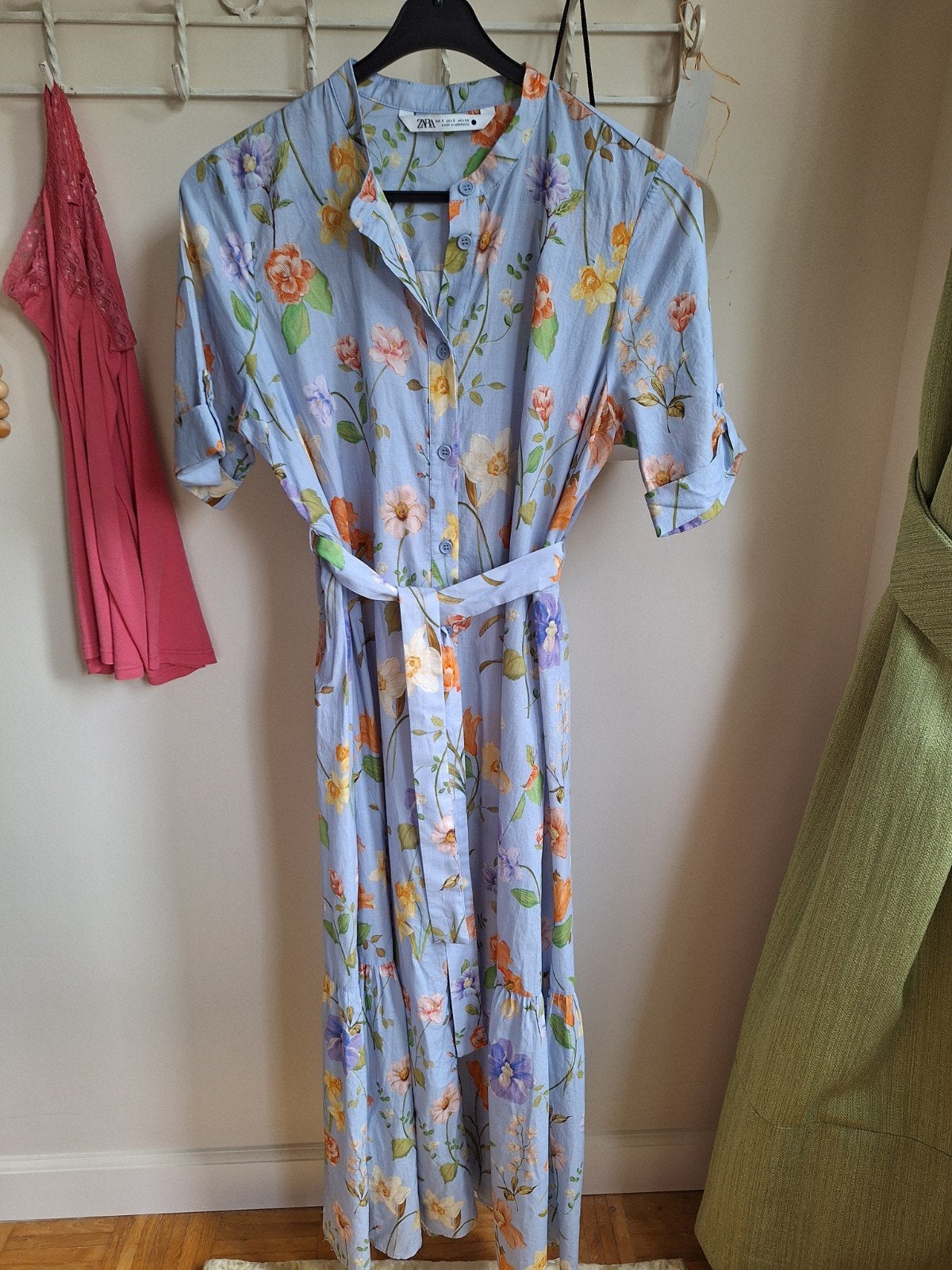 Lange jurk S Zara, Kleding | Dames, Jumpsuits, Blauw, Zara, Ophalen of Verzenden, Zo goed als nieuw