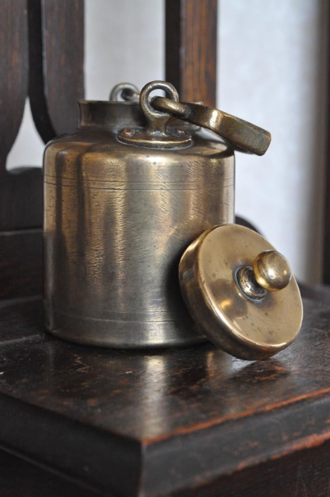 Antieke Indiase Melk Bus Pot Koper 15 cm, Antiek en Kunst, Antiek | Koper en Brons, Ophalen of Verzenden, Koper