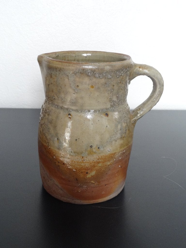 Mooie schenk kan in gres uit de Puisaye streek, hoog 17 cm, Antiek en Kunst, Antiek | Keramiek en Aardewerk, Ophalen of Verzenden