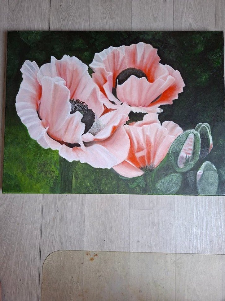 Schilderij, Antiek en Kunst, Kunst | Schilderijen | Modern, Ophalen, Bloemen
