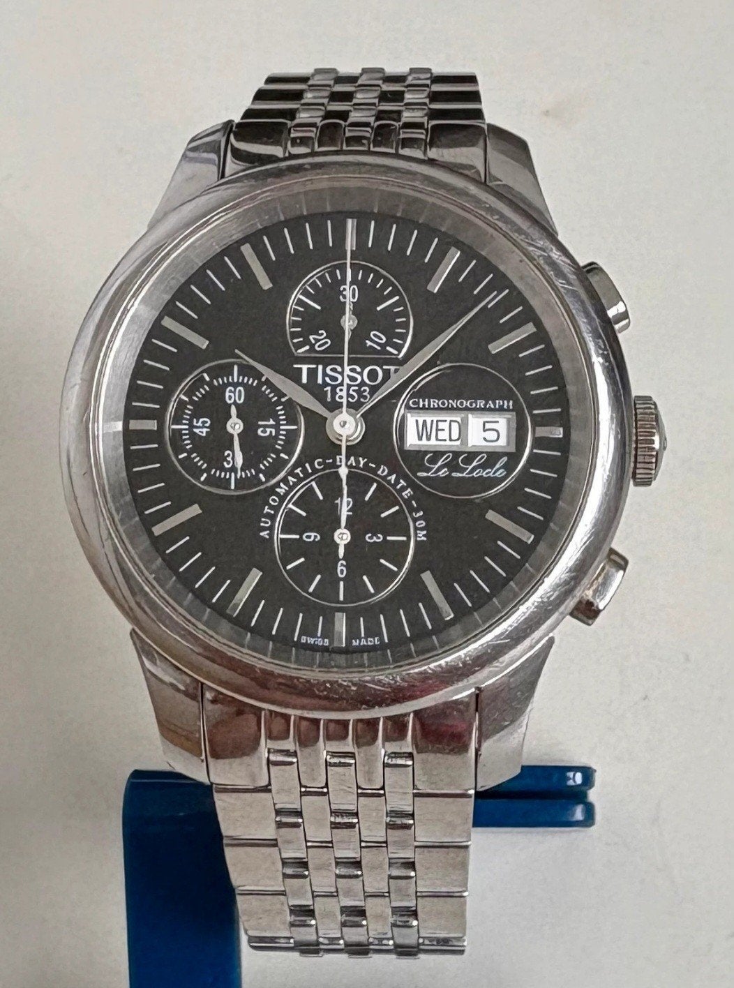 Tissot Le Locle Chronograaf Valjoux 7750 Automaat Horloge, Overige merken, Staal, Staal, Polshorloge
