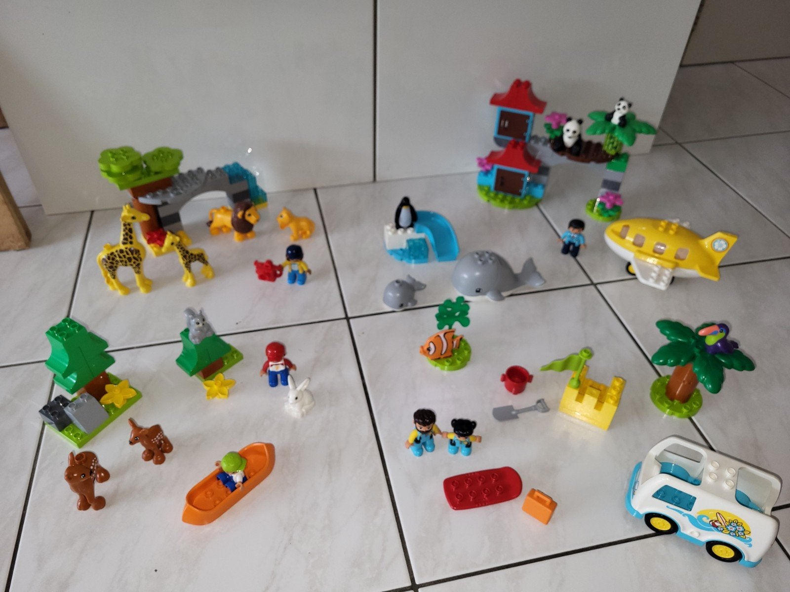 Duplo hele grote set dieren van de wereld