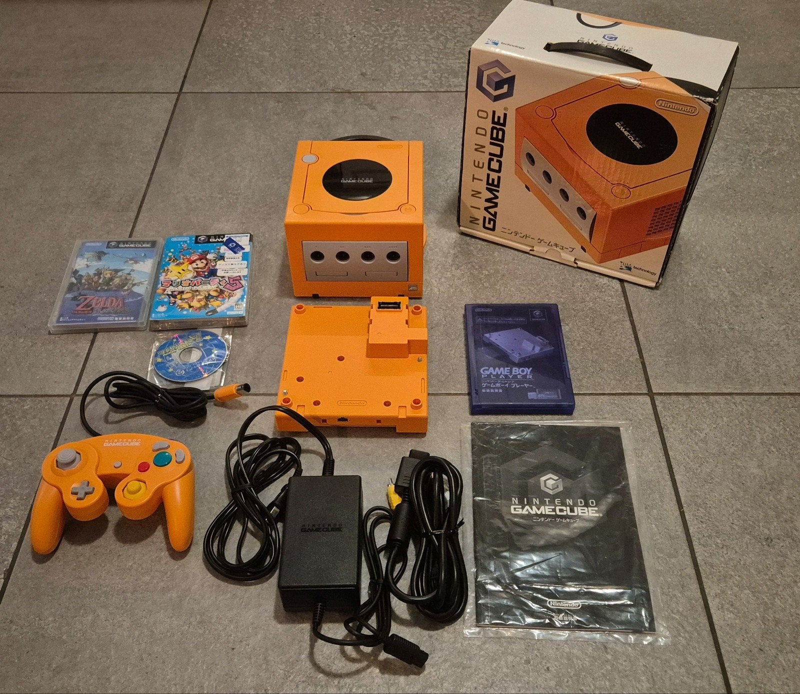 Nintendo GameCube Spice Orange (JPN) Game Boy Player + games, Avontuur en Actie, 1 speler, Ophalen of Verzenden, Zo goed als nieuw