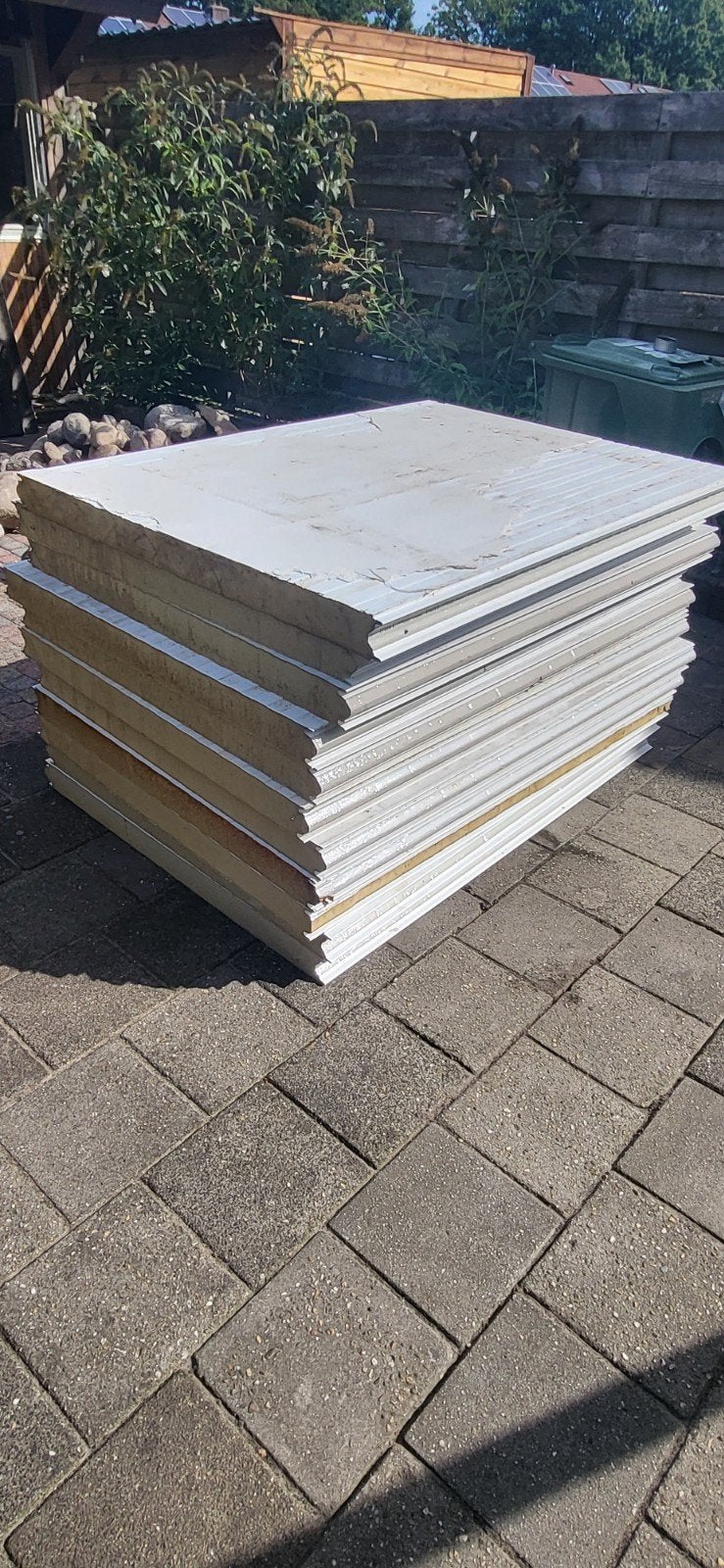 Sandwichpanelen - 11 stuks, 80mm dik, gebruikt, Ophalen, Gebruikt, Overige materialen, 50 tot 100 mm