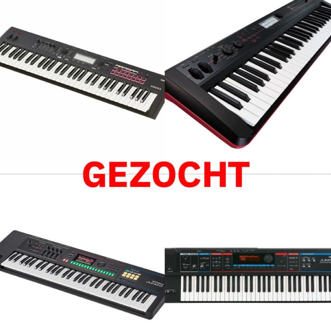 GEZOCHT: Korg kross 1/2, Roland Juno D6/DI (of soortgelijk)