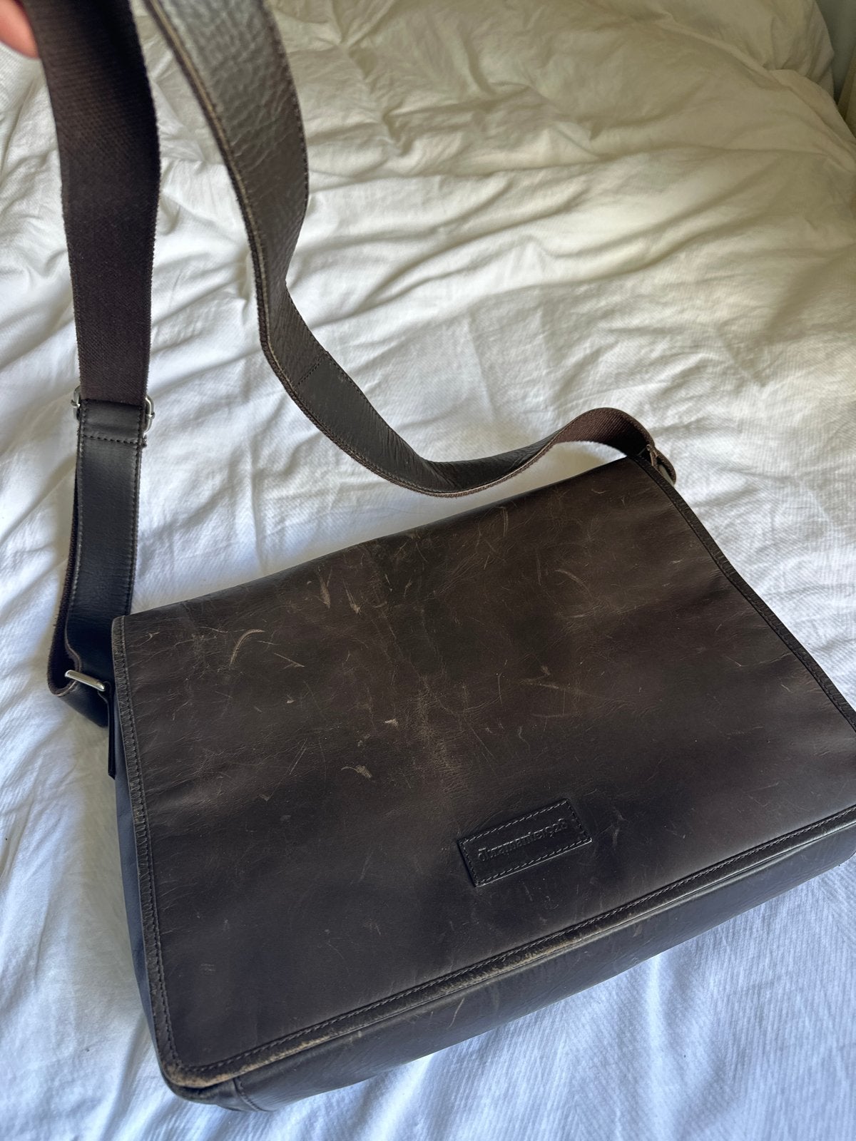 Dbramante 1928 Kronburg Laptoptas 16 inch - Donkerbruin Leer, Overige merken, Gebruikt, Bruin, Ophalen of Verzenden