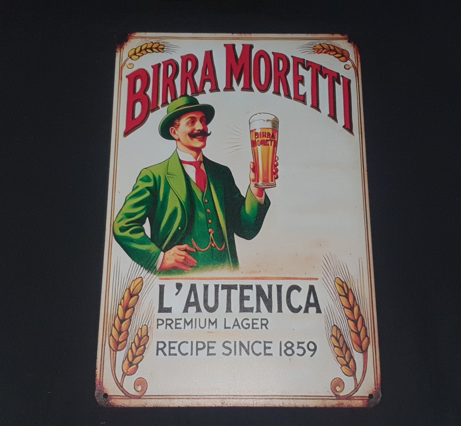 Birra moretti wandbord, Ophalen of Verzenden, Nieuw, Reclamebord, Plaat of Schild, Overige merken