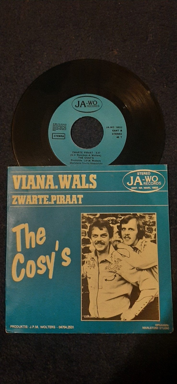 The Cosy's - Viana.Wals / Zwarte.Piraat (Single), Fotohoes, Ophalen of Verzenden, Gebruikt, Nederlandstalig