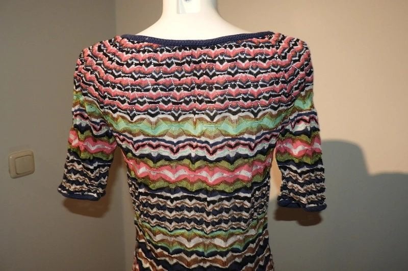 Missoni fijn gebreid truitje top in motief multi color I42, Overige kleuren, Verzenden, Missoni, Maat 36 (S)