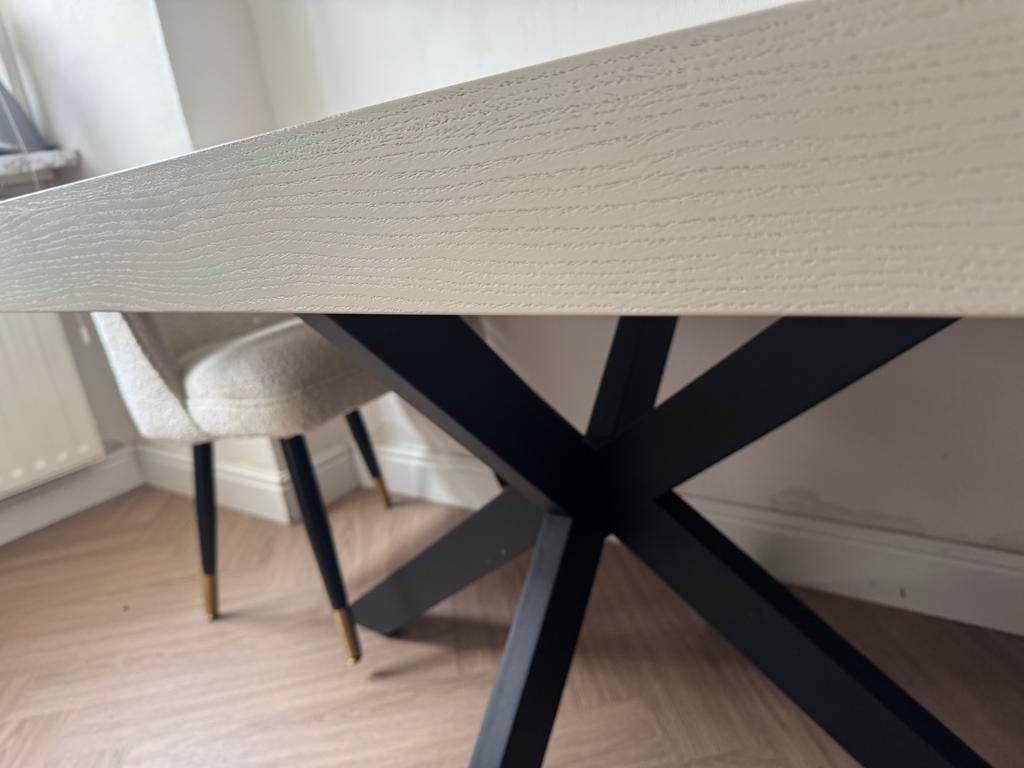 Eric kuster style Witte eet tafel, Huis en Inrichting, Tafels | Eettafels, Zo goed als nieuw, 150 tot 200 cm, Rechthoekig, 50 tot 100 cm