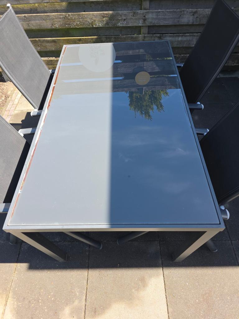 Tuintafel, Ophalen, Gebruikt, Rechthoekig, Aluminium