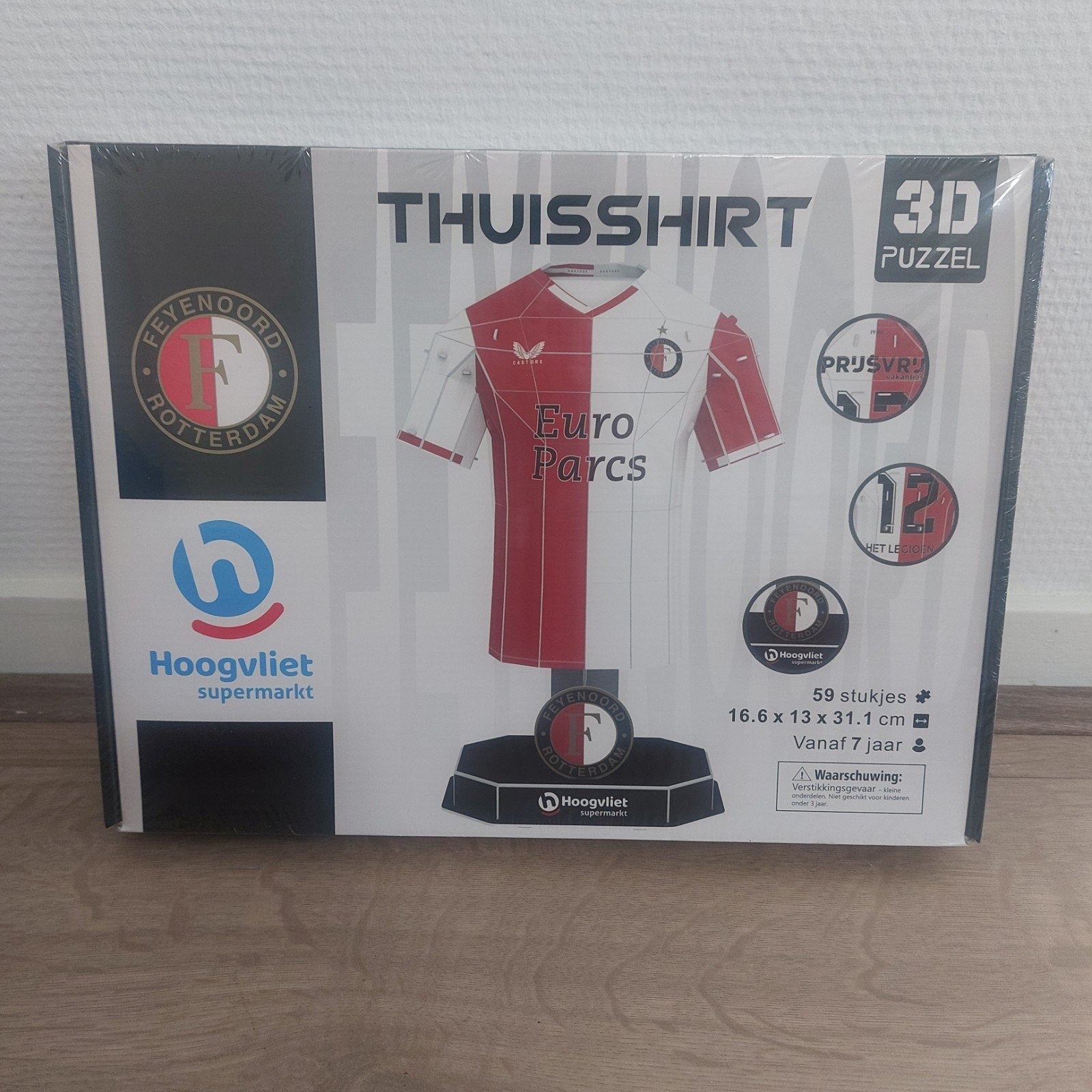 Nieuw Feyenoord Thuisshirt 3d puzzel(Hoogvliet), Ophalen of Verzenden, Minder dan 500 stukjes, Nieuw, Rubik's of 3D-puzzel